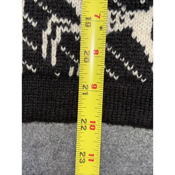 The Great Cardigan Womens Sz 1 Chalet Lodge Faire Isle Black And White Cardigan - Picture 7 of 10